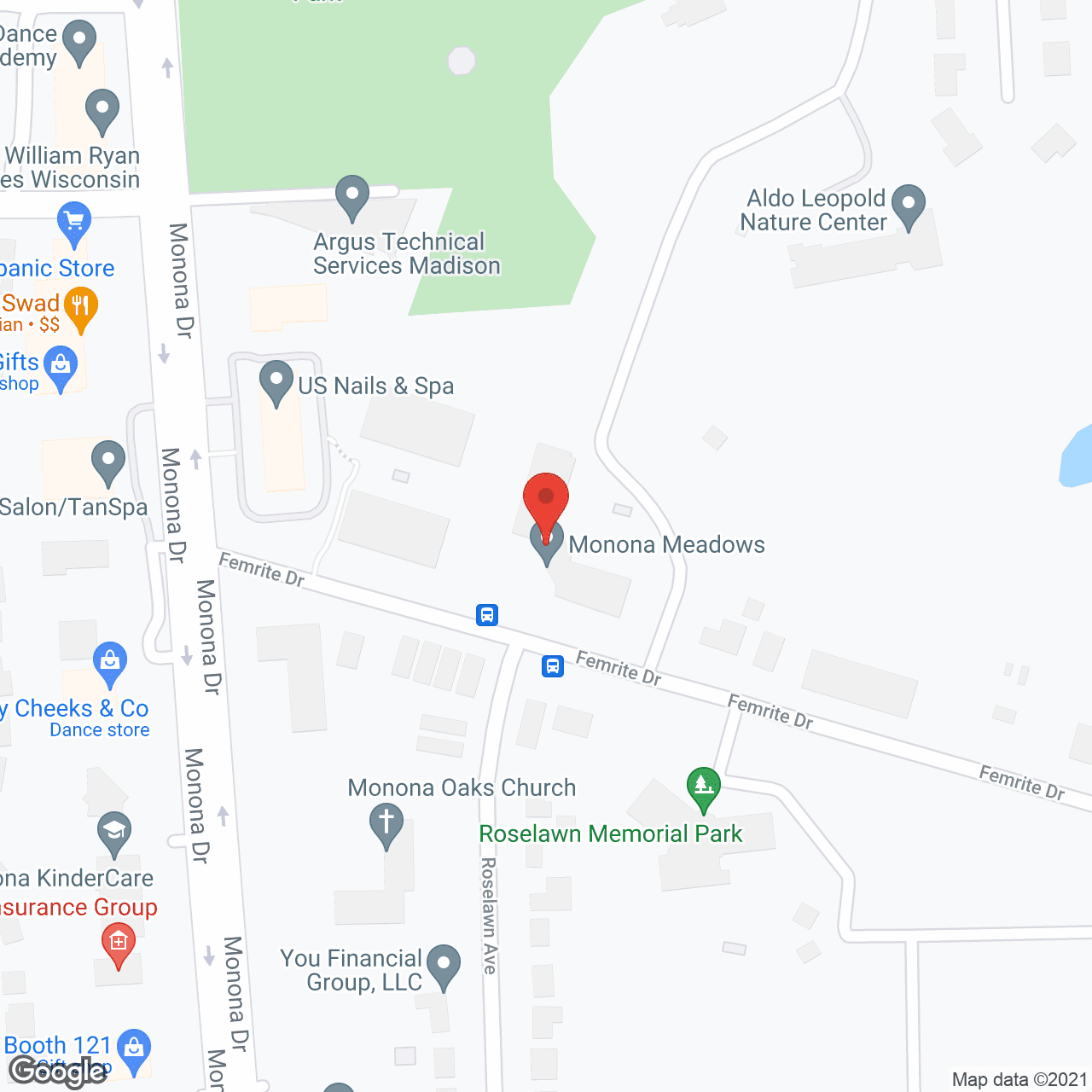 Monona Meadows in google map