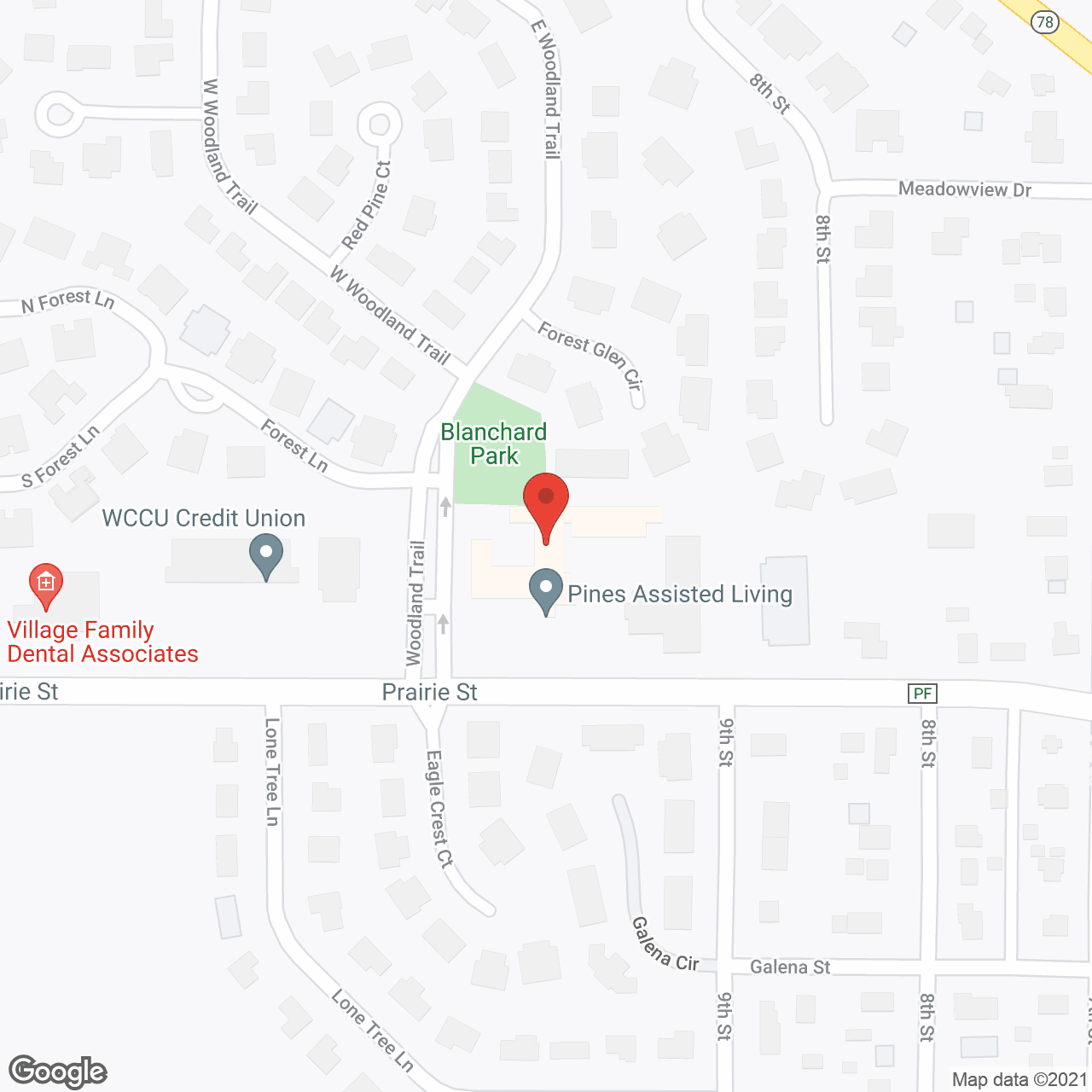 The Pines Assisted Living in google map