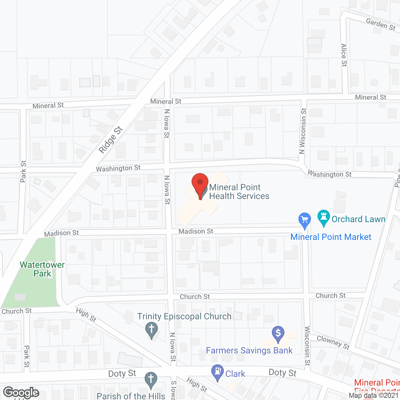 Mineral Point Care Ctr in google map