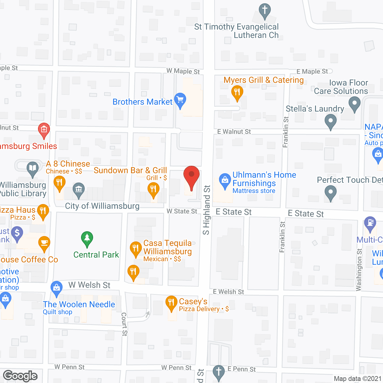 Williamsburg Care Ctr in google map