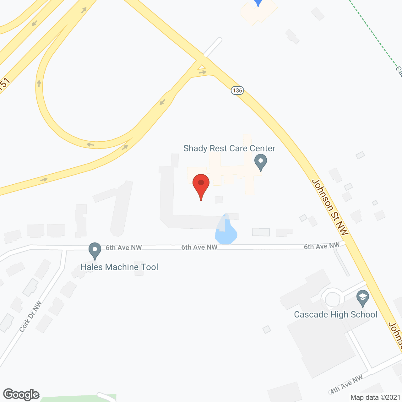 Shady Rest Care Ctr in google map