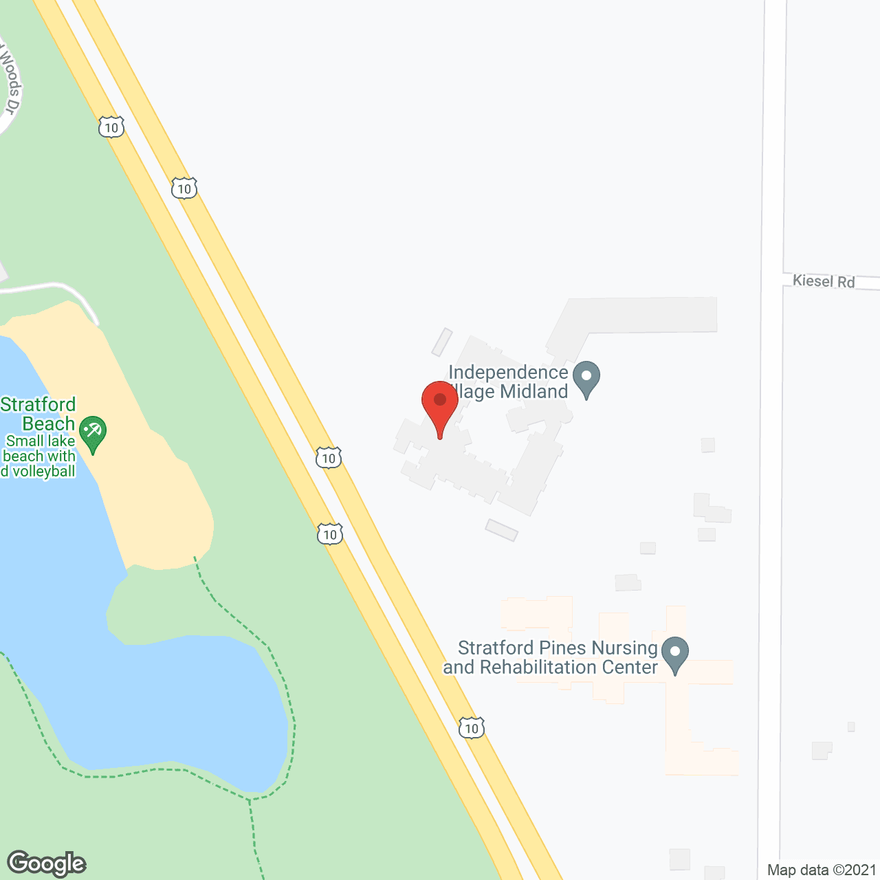 Independence Village of Midland in google map
