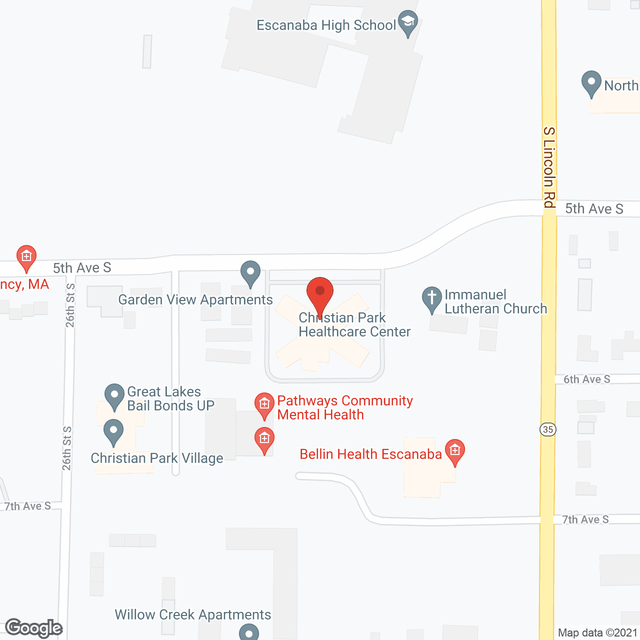 Christian Park Health Care Ctr in google map