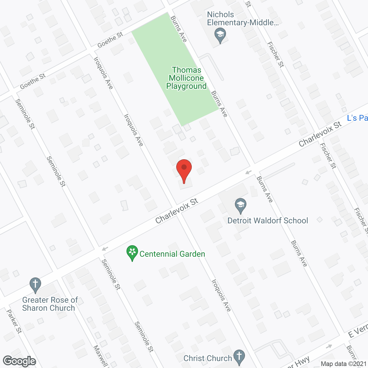 Whittier Towers in google map