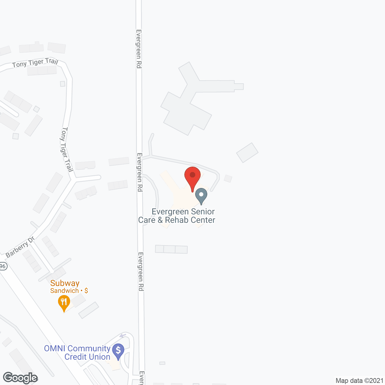 Evergreen Manor in google map