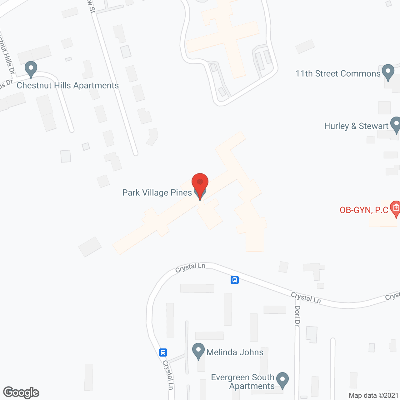 Park Village Pines in google map