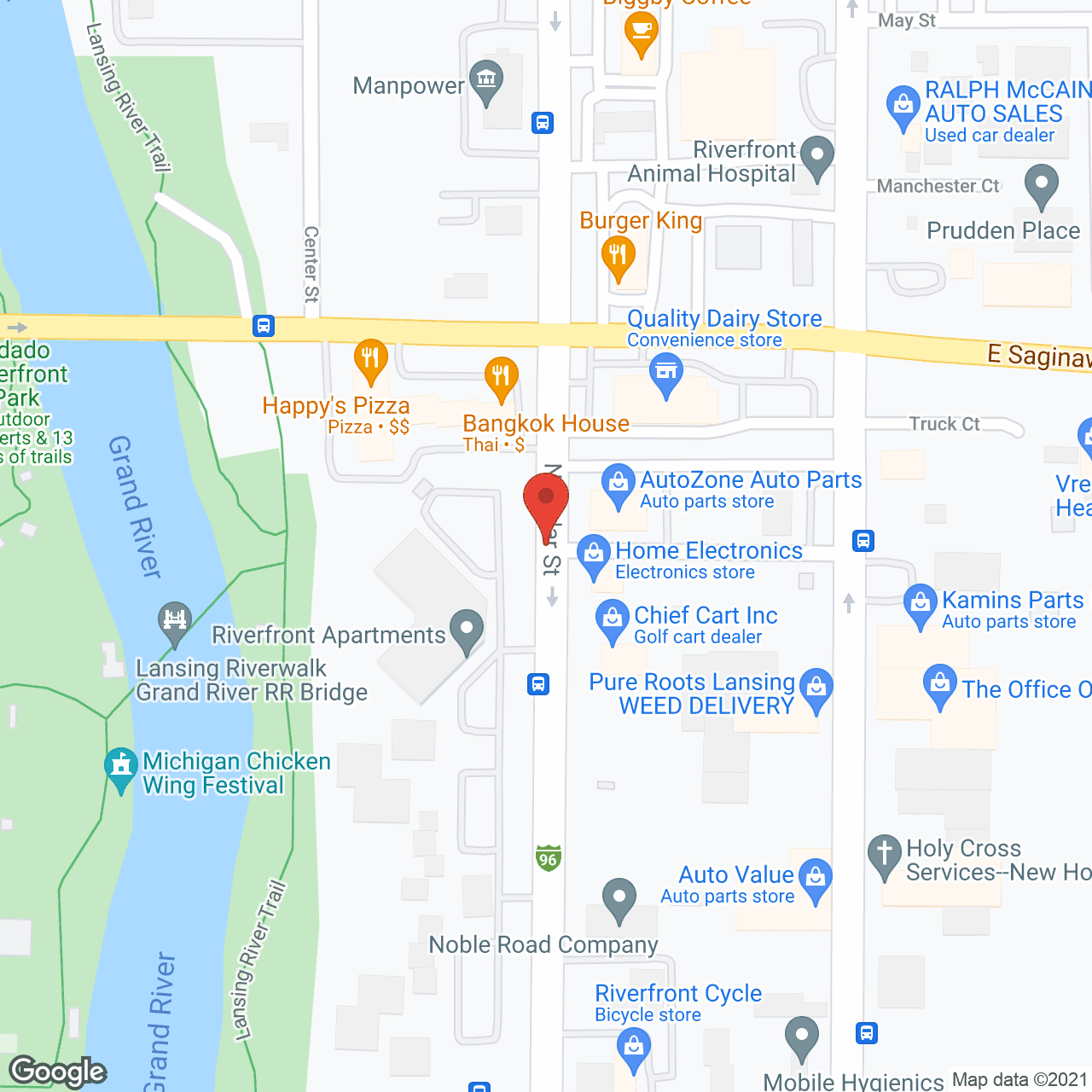 Riverfront Apartments in google map