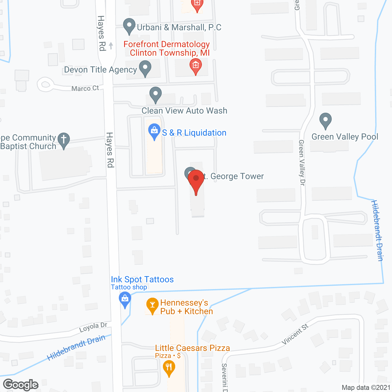 St George Tower in google map
