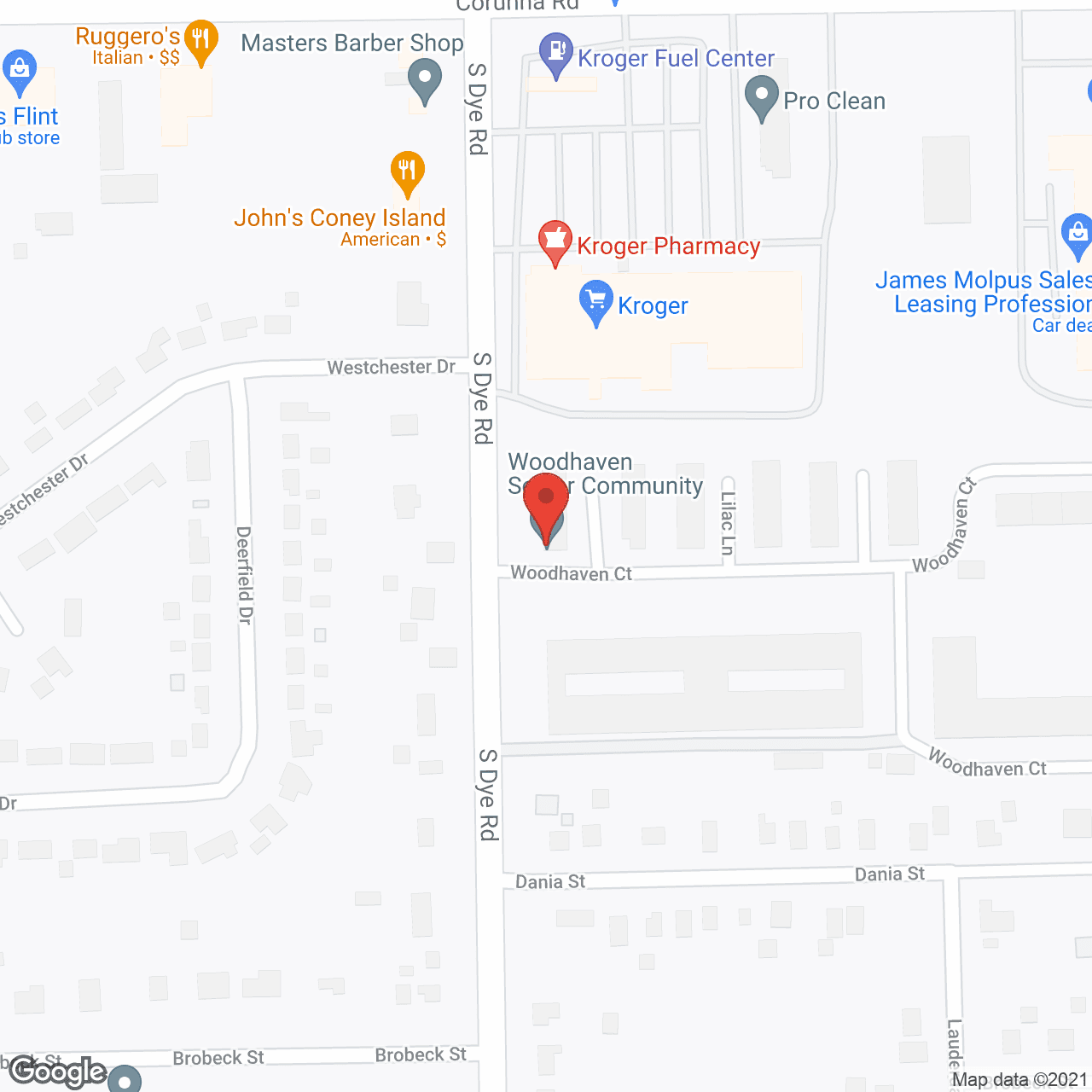 Woodhaven Senior Community in google map