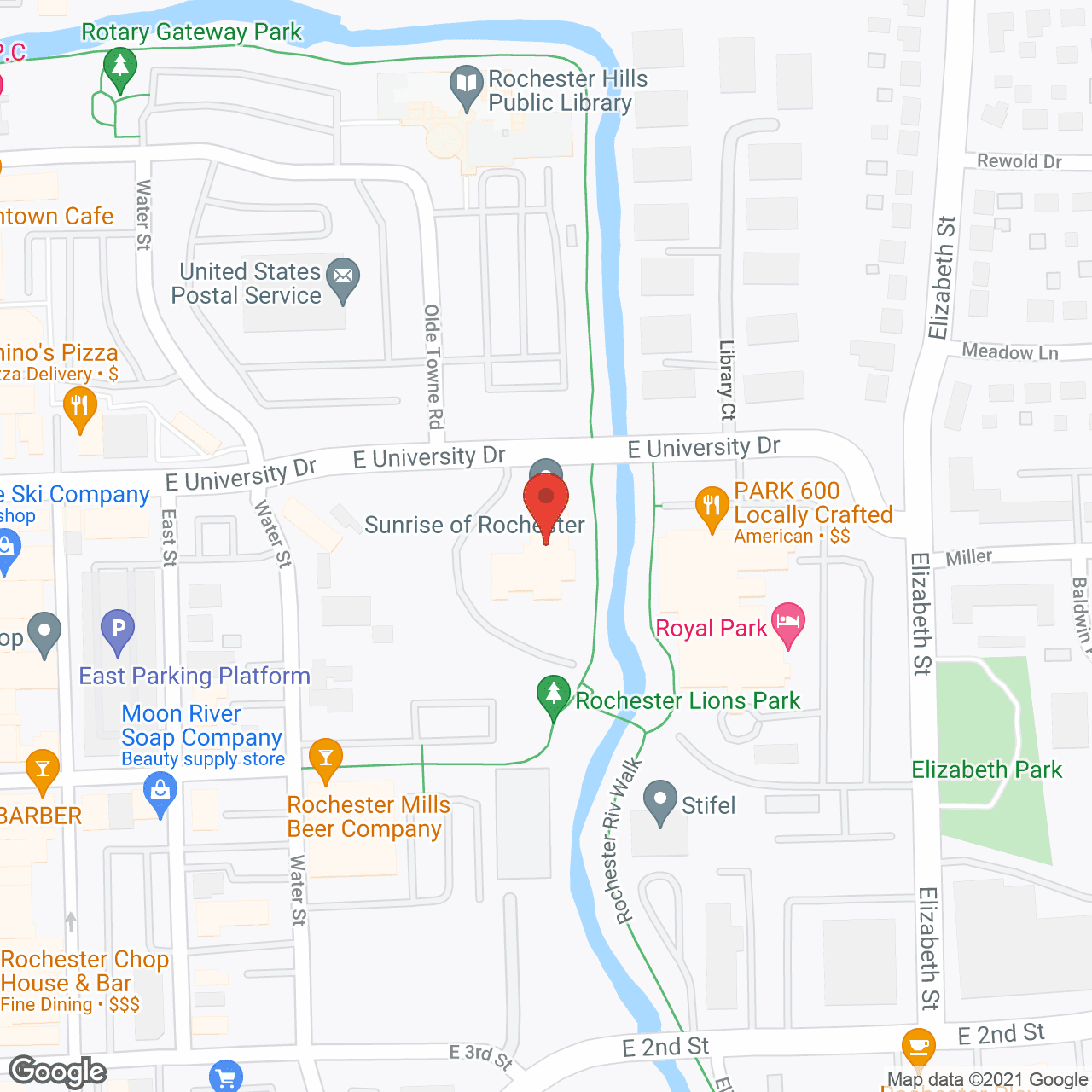 River Oaks in google map