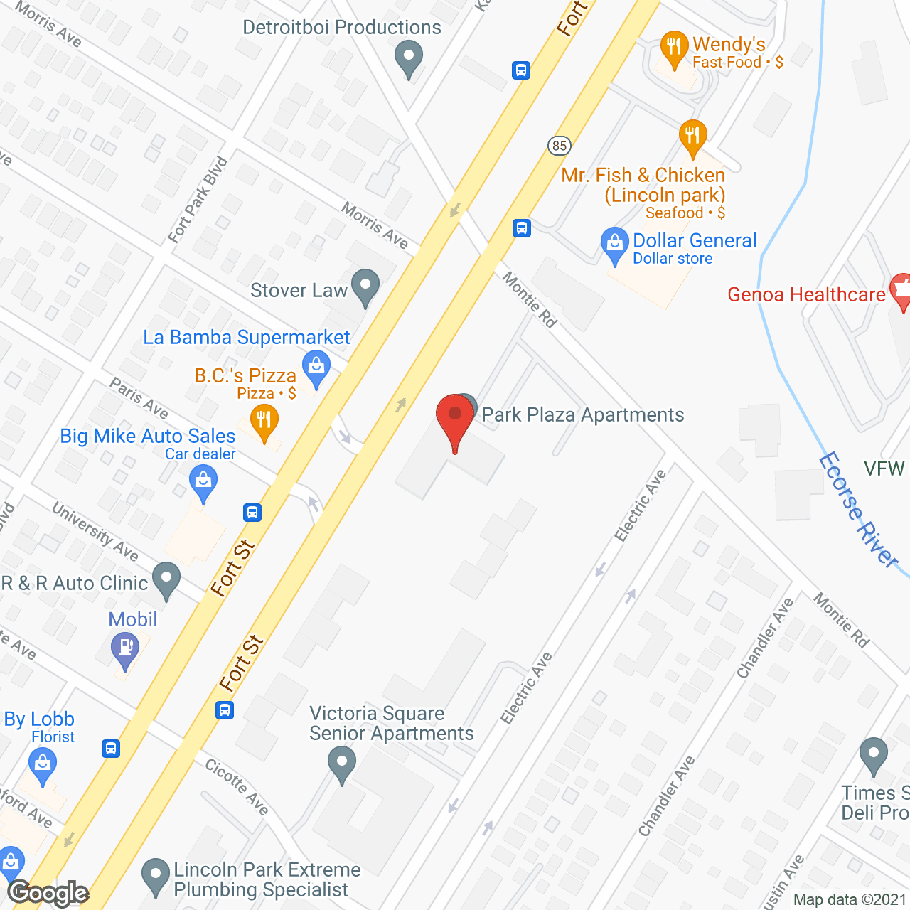 Park Plaza Apartments in google map