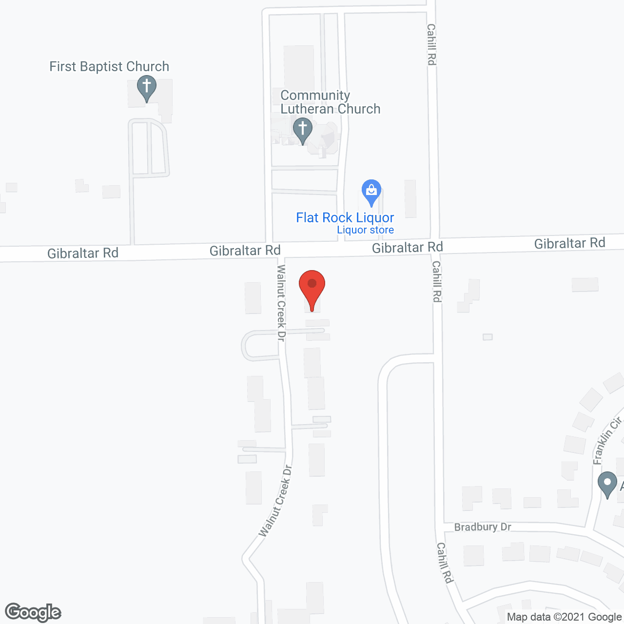 Walnut Creek Apartments in google map