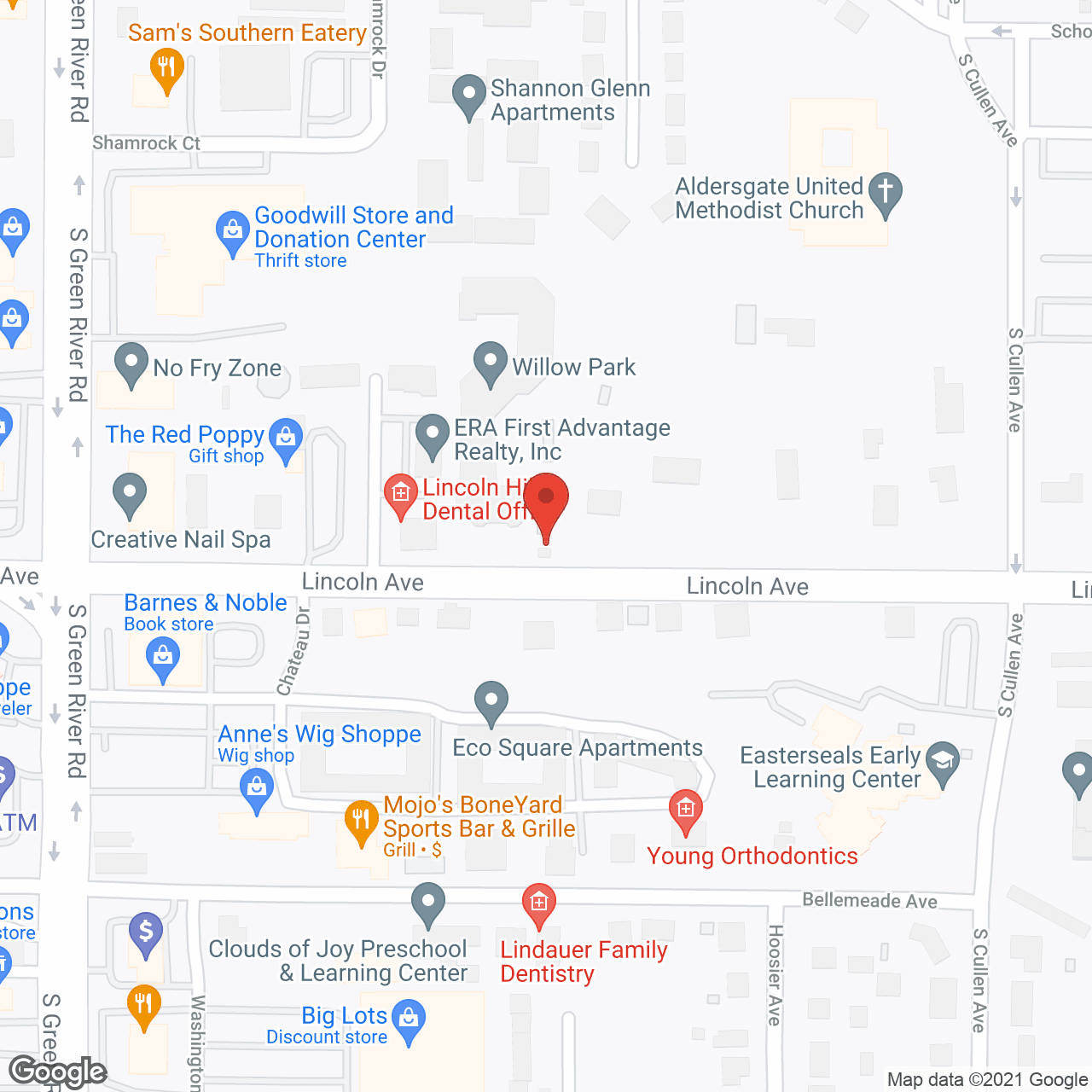 Independence Village of Evansville in google map