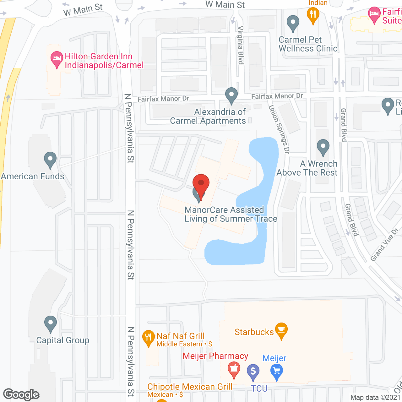 Majestic Care of Carmel Assisted Living in google map