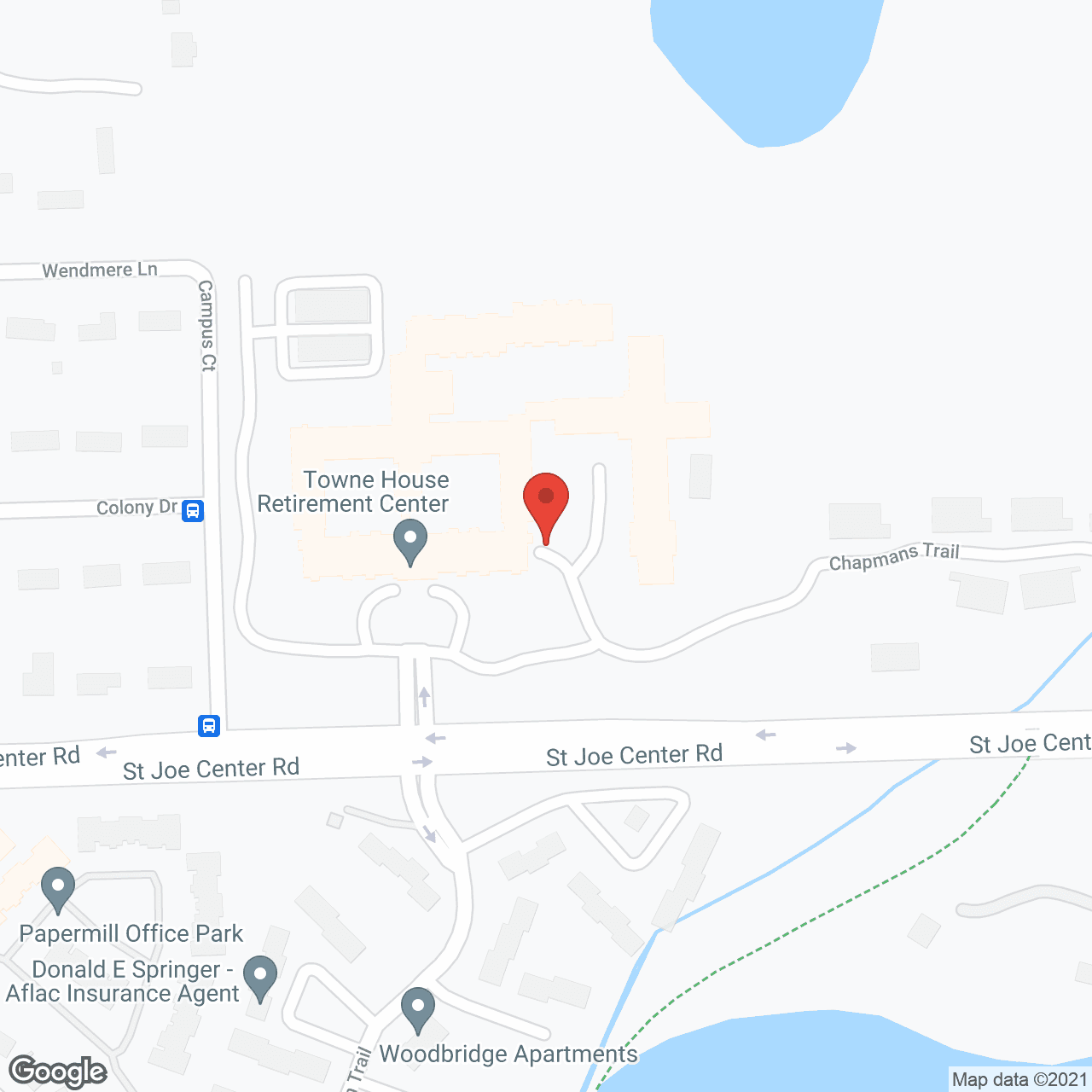 Towne House Retirement Community in google map