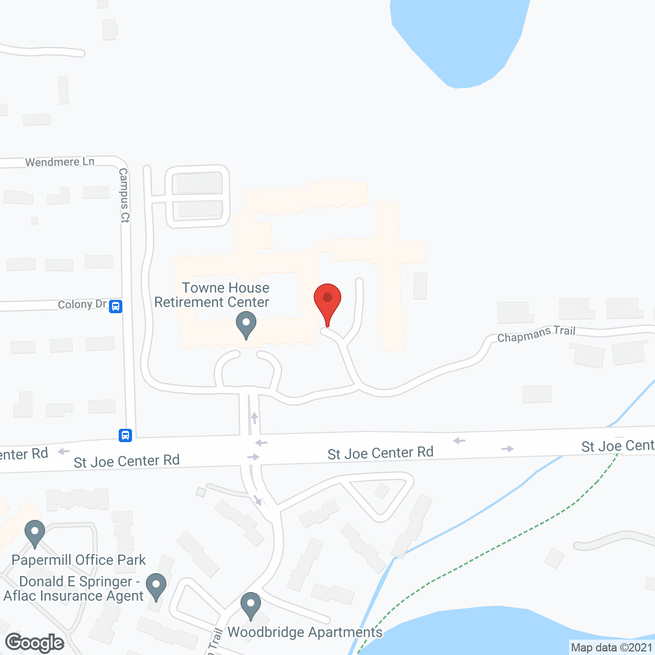 Towne House in google map