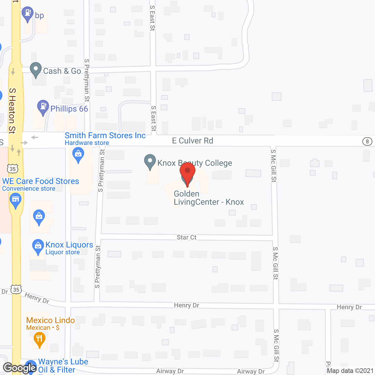 Golden LivingCenter - Knox in google map