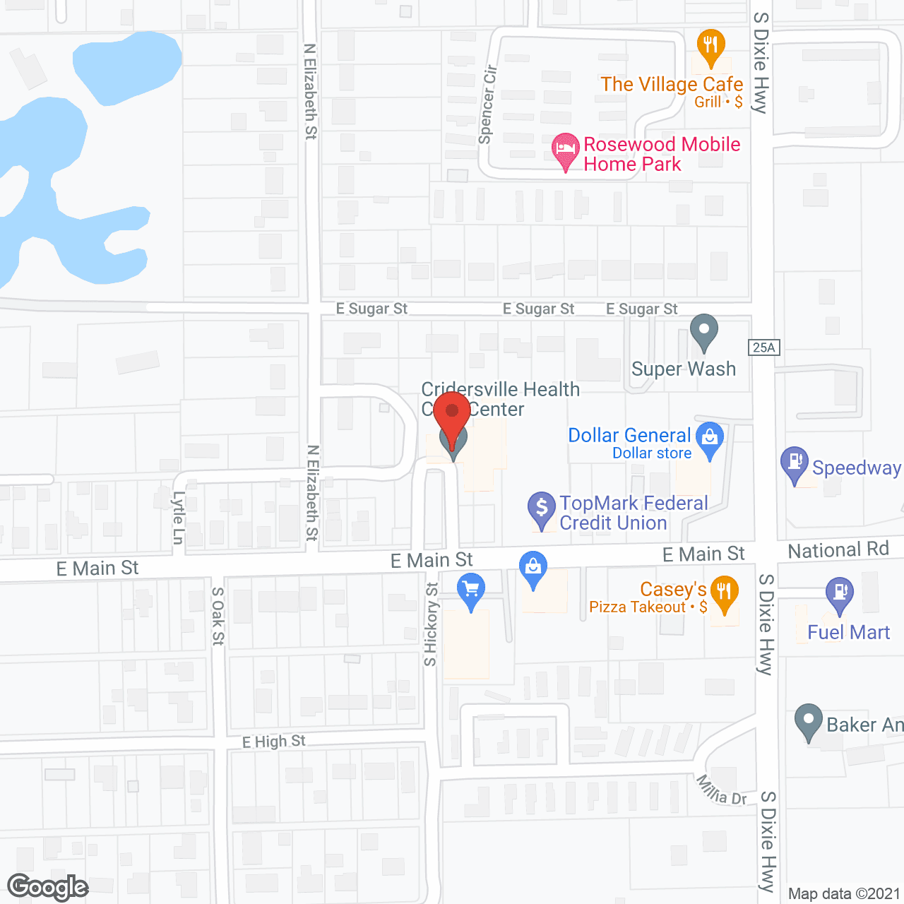 Cridersville Nursing Home in google map