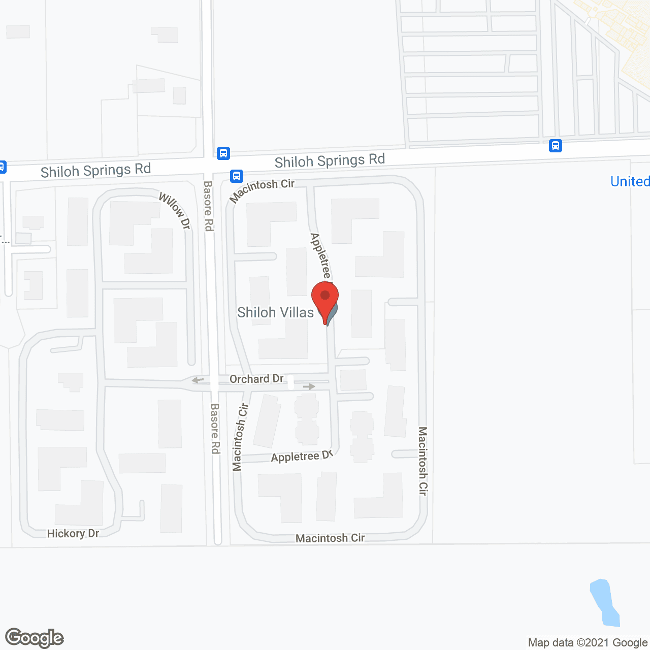 Shiloh Villas in google map