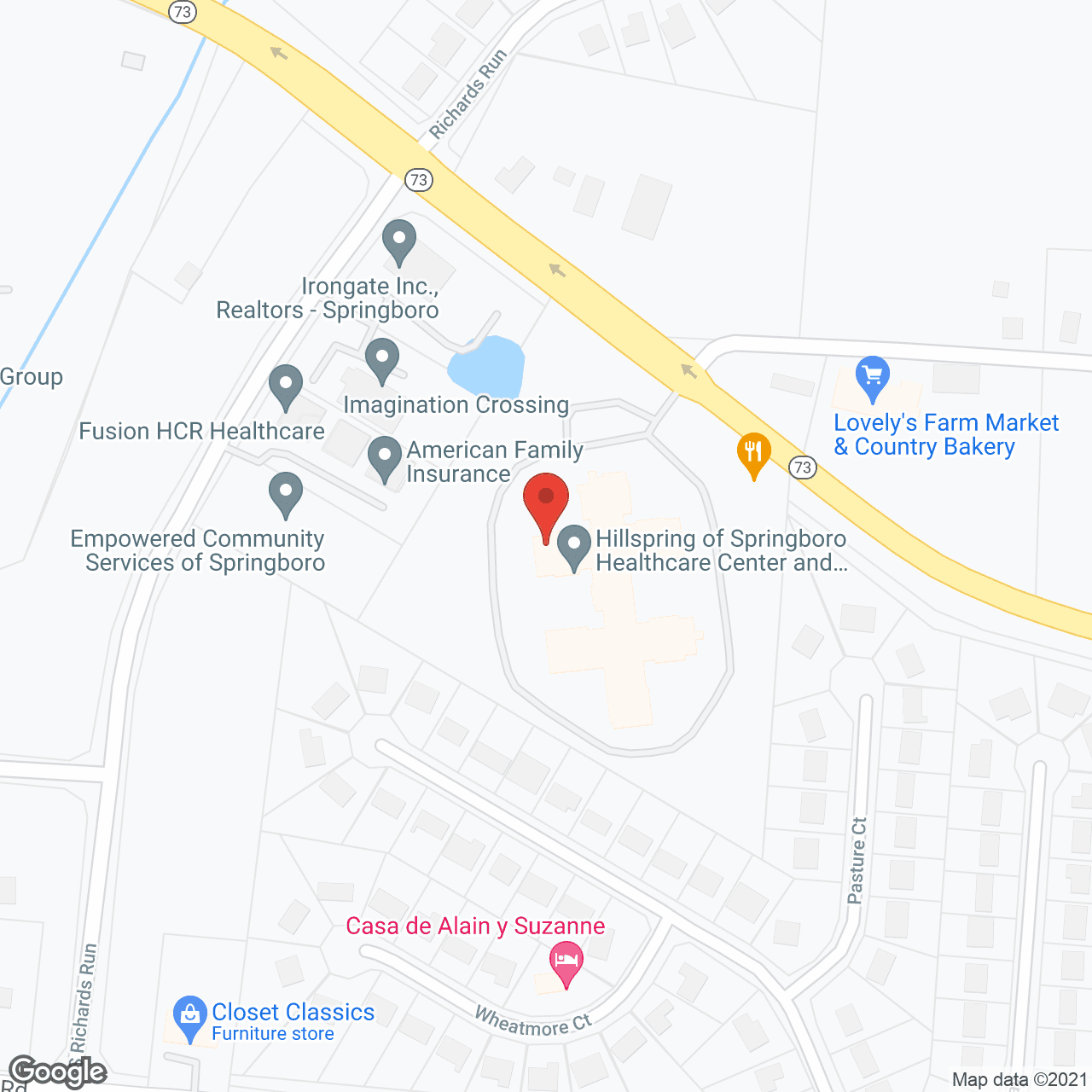 Hillspring Transitional Care Center in google map
