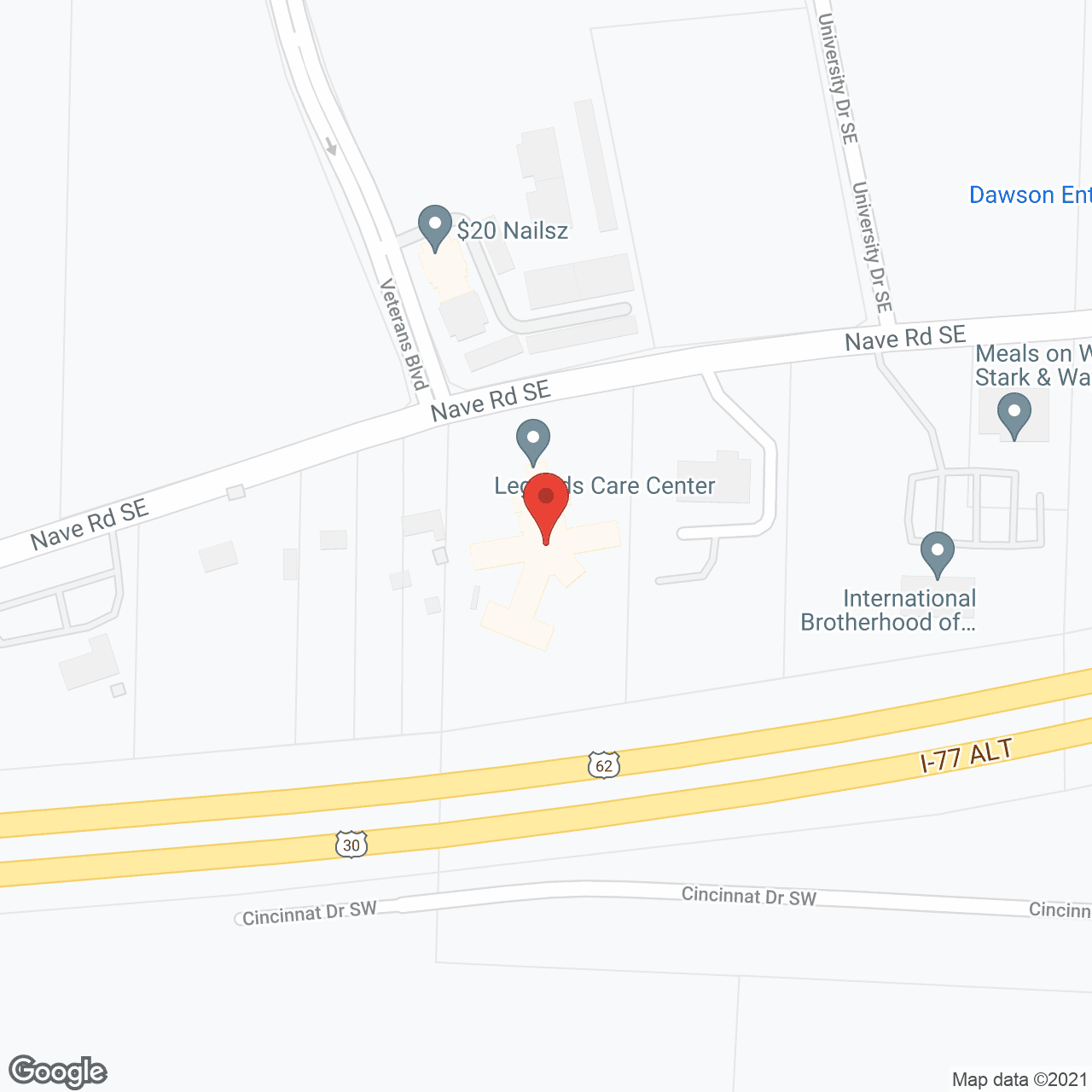 Legends Care Ctr in google map