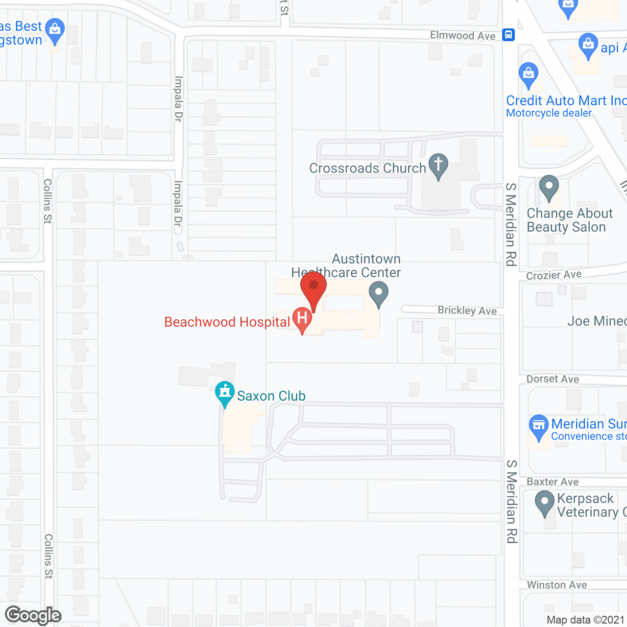 Meridian Arms Living Ctr in google map