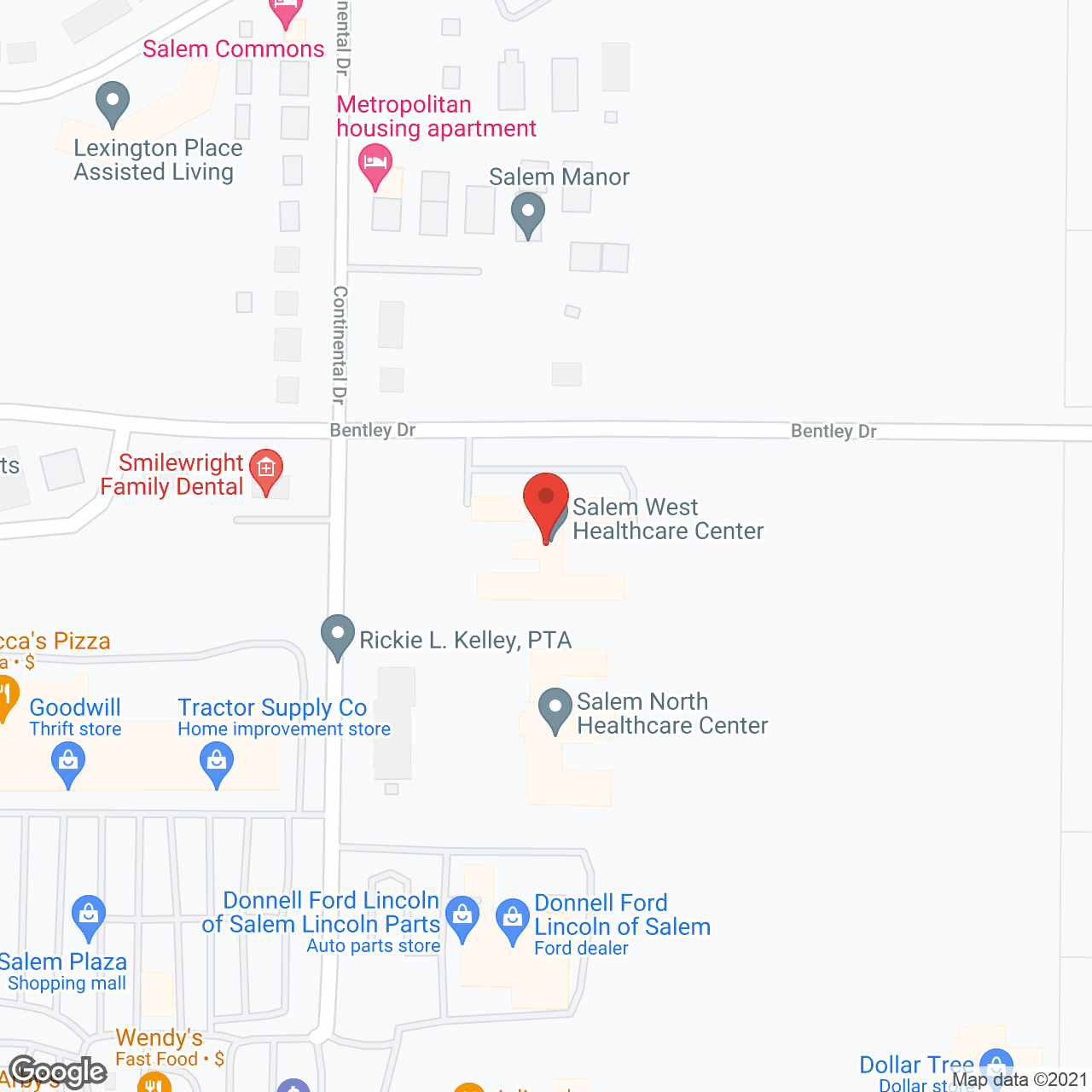 Salem West Healthcare Center in google map