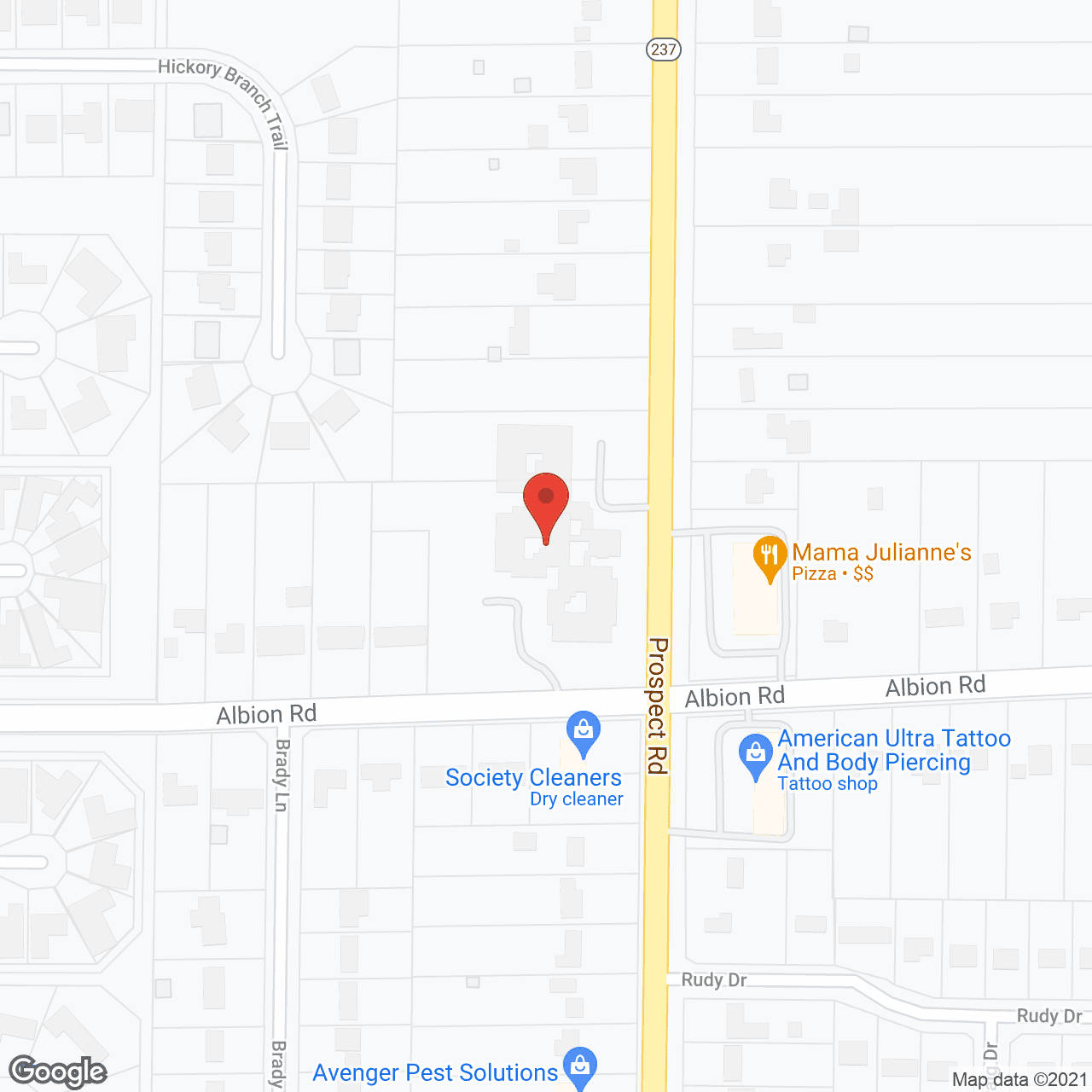 Kemper House Strongsville in google map