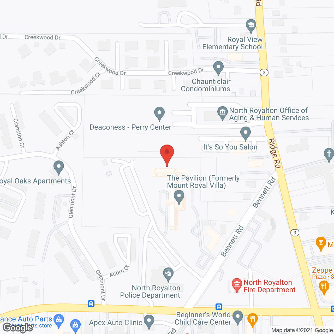 Pavilion Rehab in google map