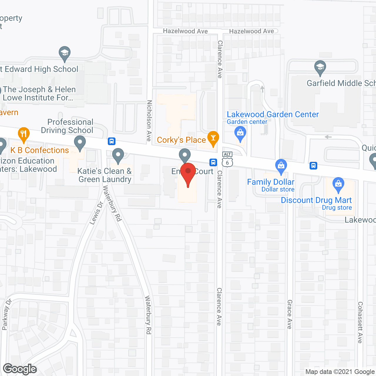 Ennis Court in google map