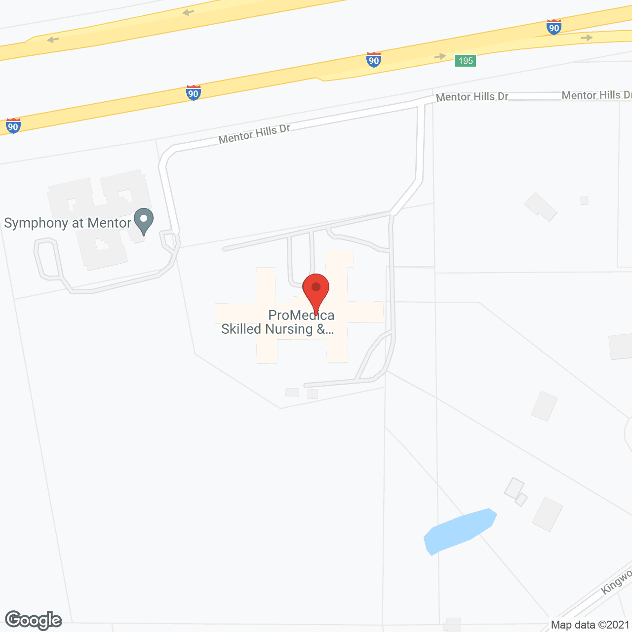 ProMedica Heartland Mentor in google map