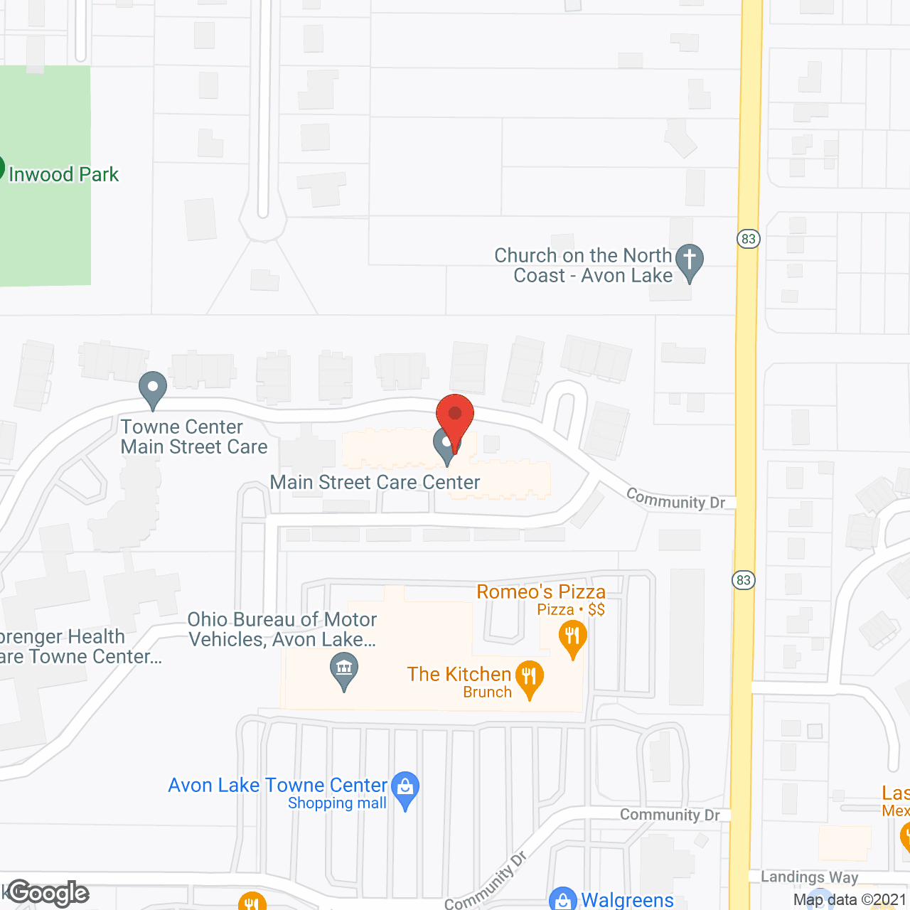 Commons Independent Living at Towne Center in google map