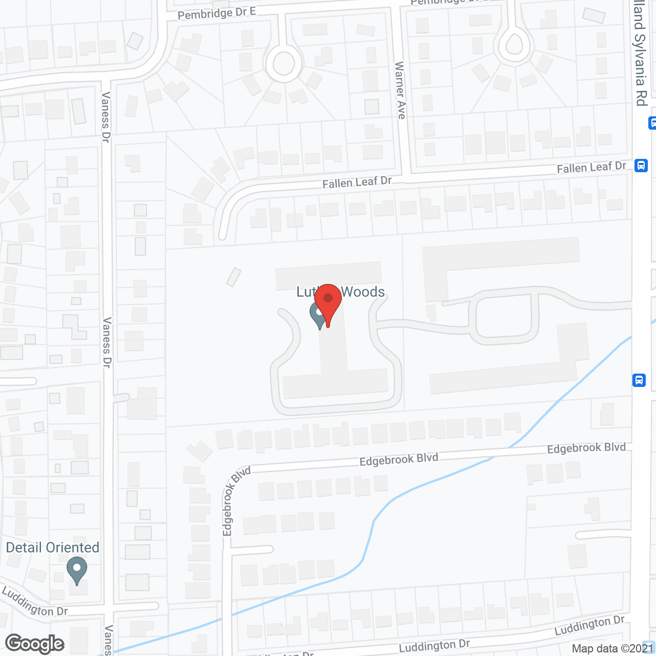 Luther Woods Apartments in google map