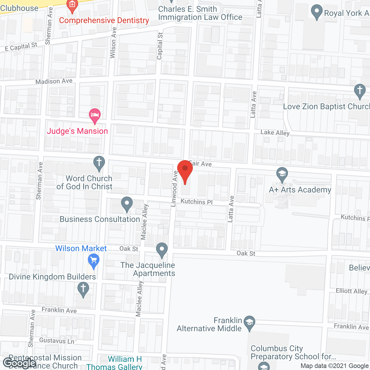 Rosa Parks Apartments in google map