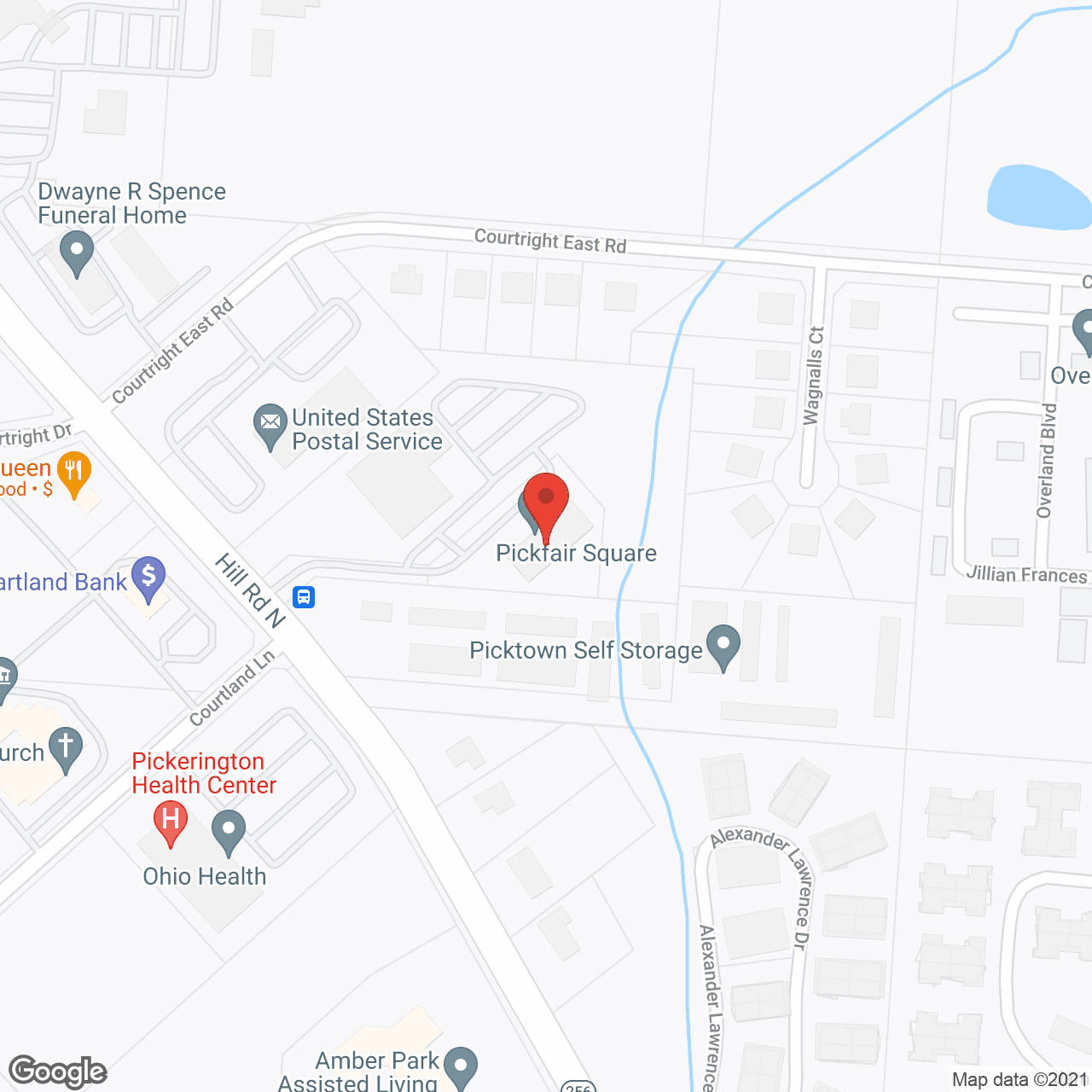 Pickfair Square in google map