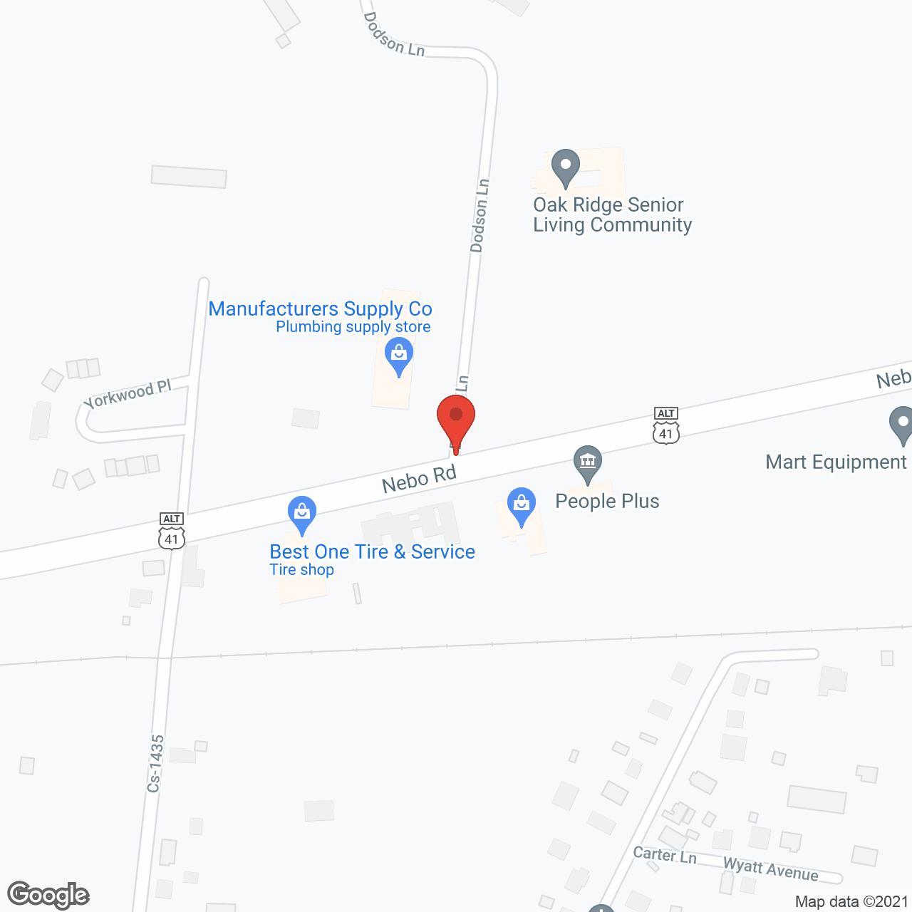 Oak Ridge Senior Living in google map