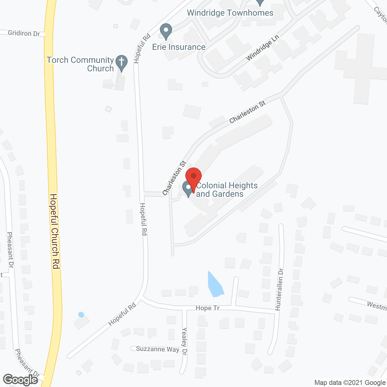 Colonial Heights Senior Living in google map