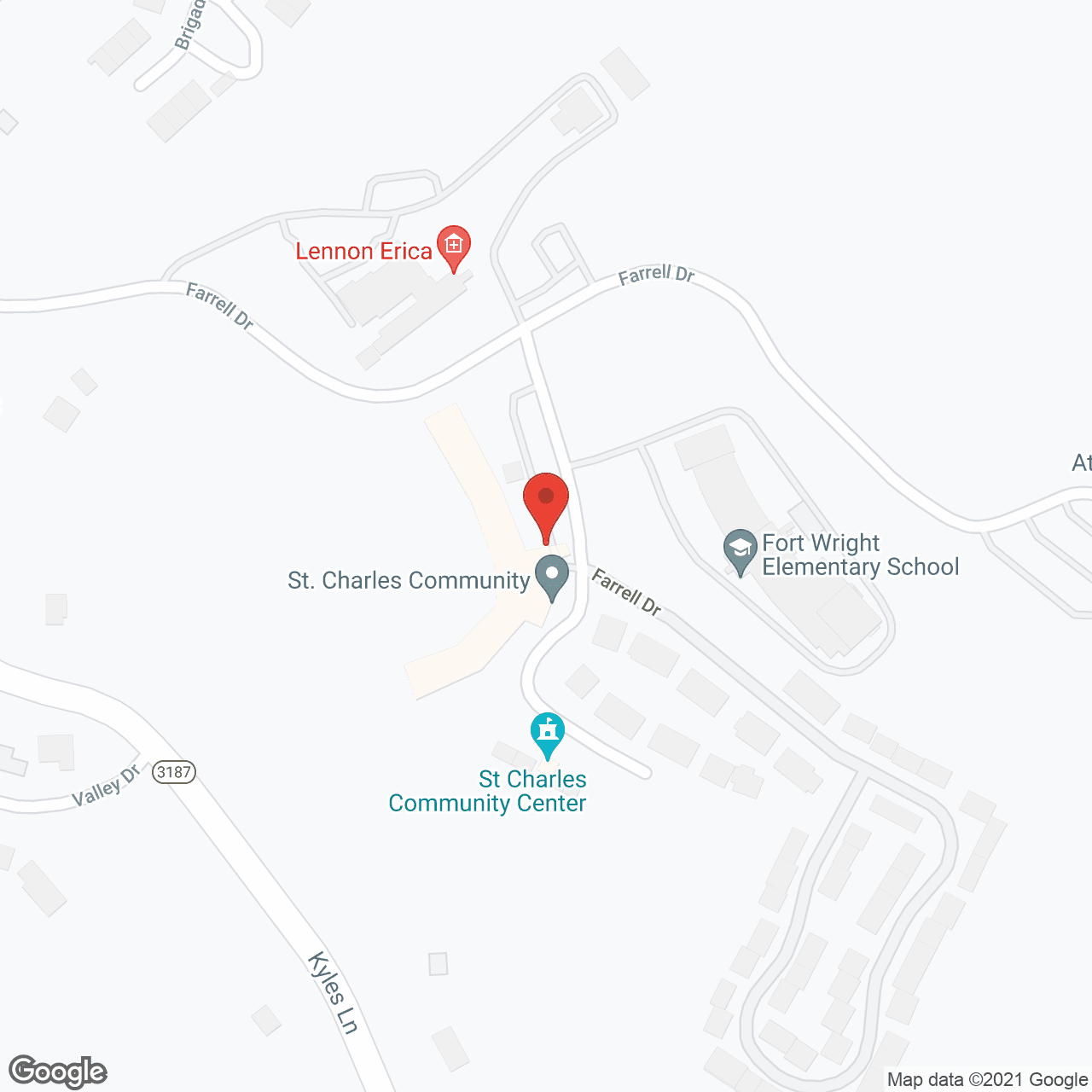 St. Charles Community in google map