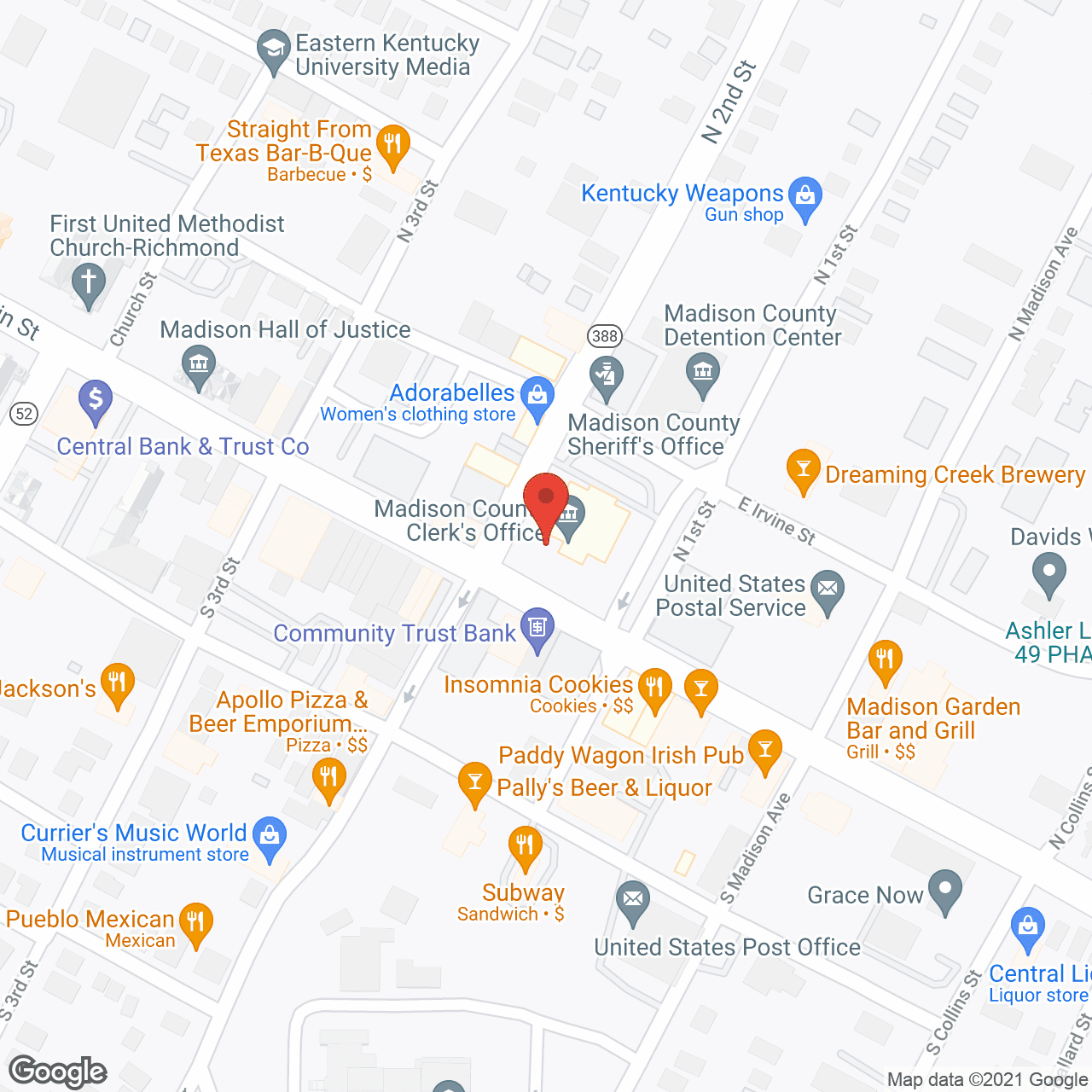 Madison Manor in google map