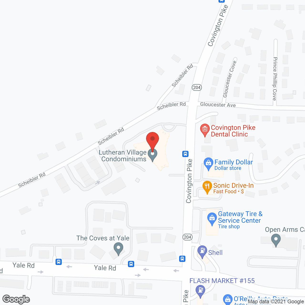 Lutheran Village Condominium in google map