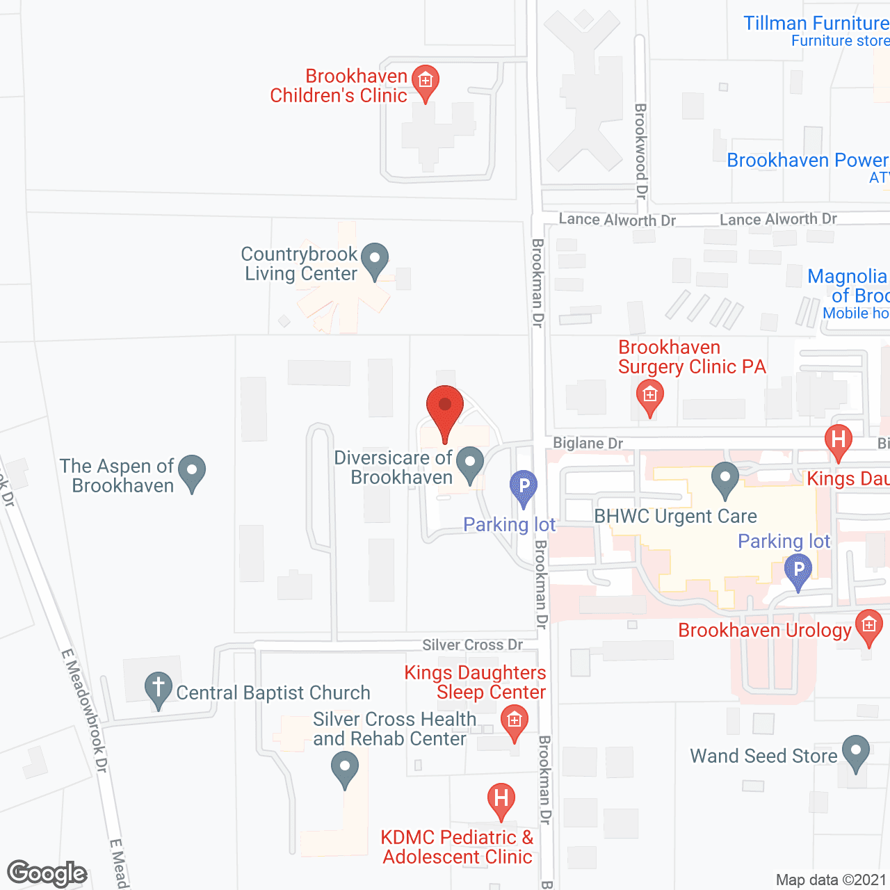 Golden Living Center Brookhaven in google map