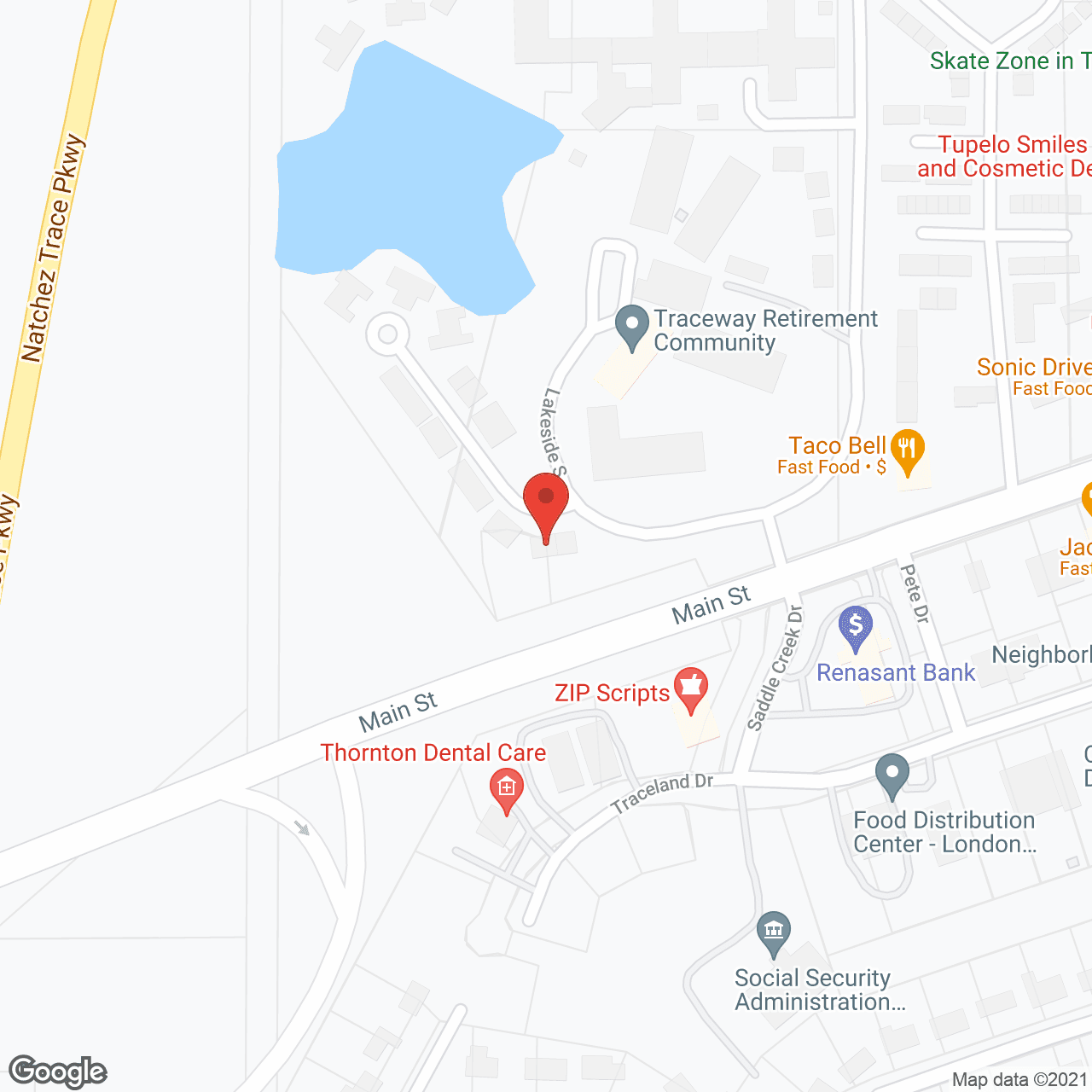 Traceway in google map
