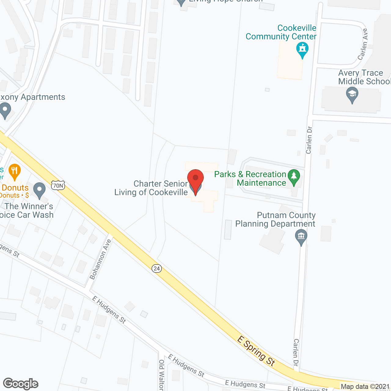 Morningside of Cookeville in google map