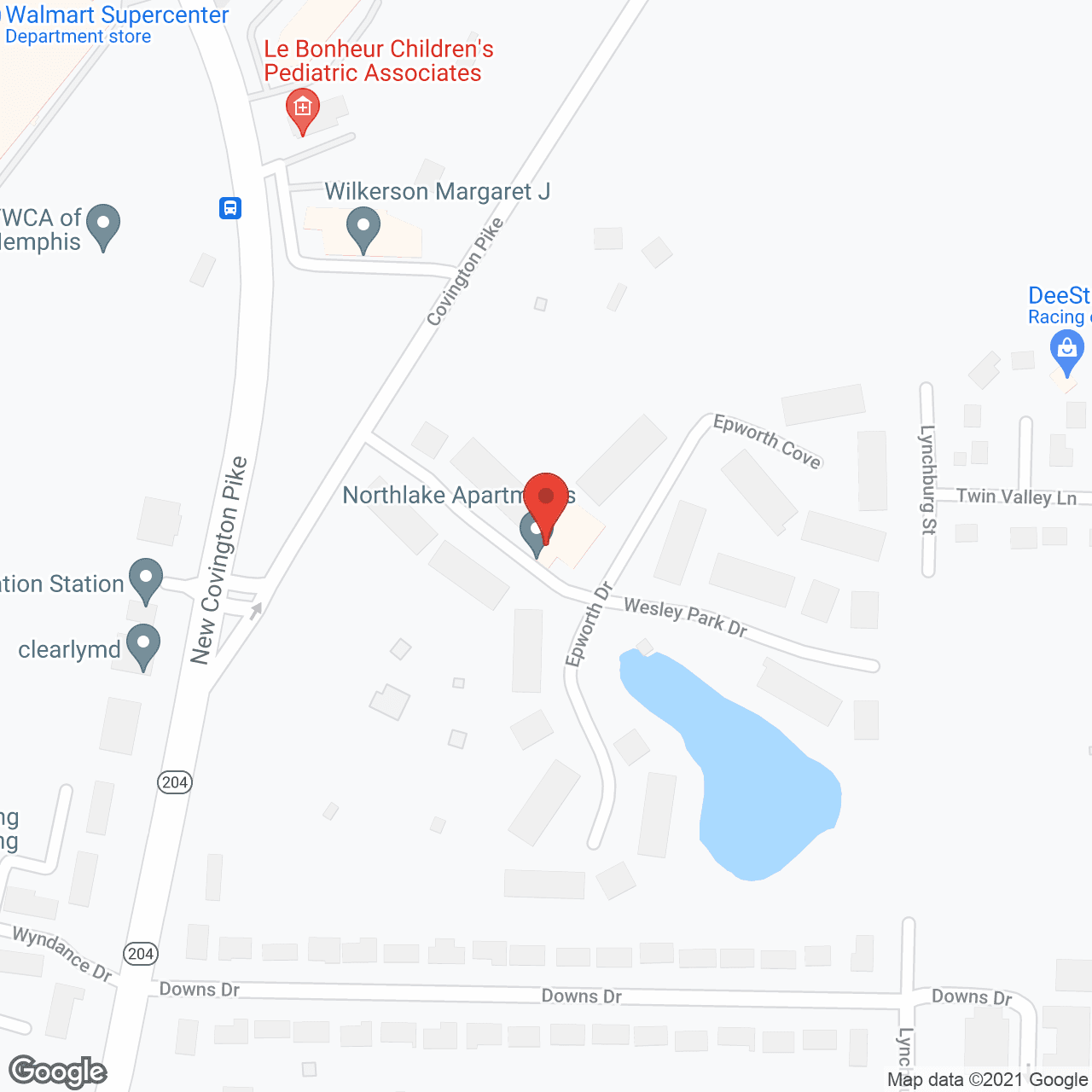 Northlake Apartments in google map