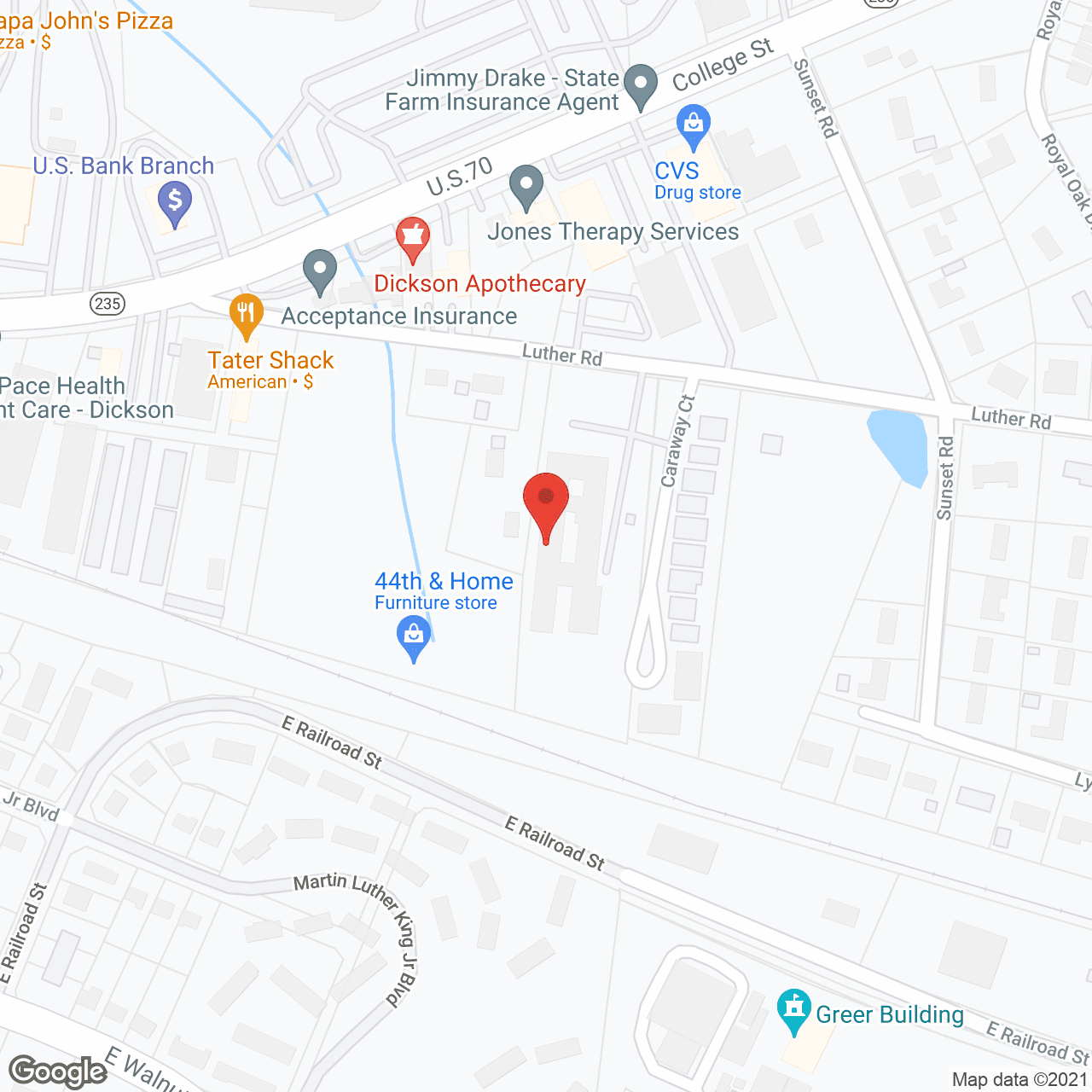 Olive Branch Assisted Living in google map