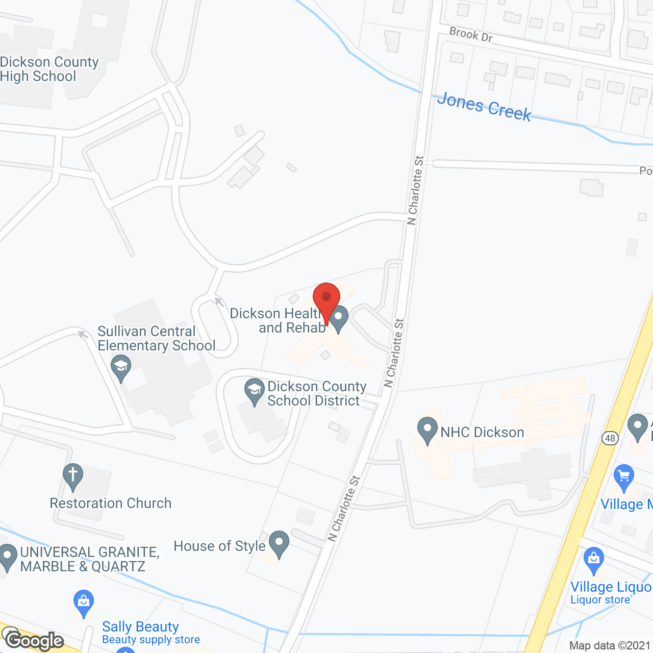 Dickson Health Care Center in google map
