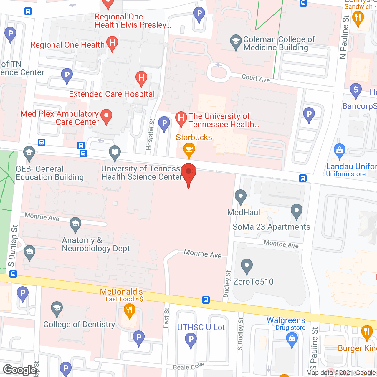 Baptist Memorial Hospital Snf in google map