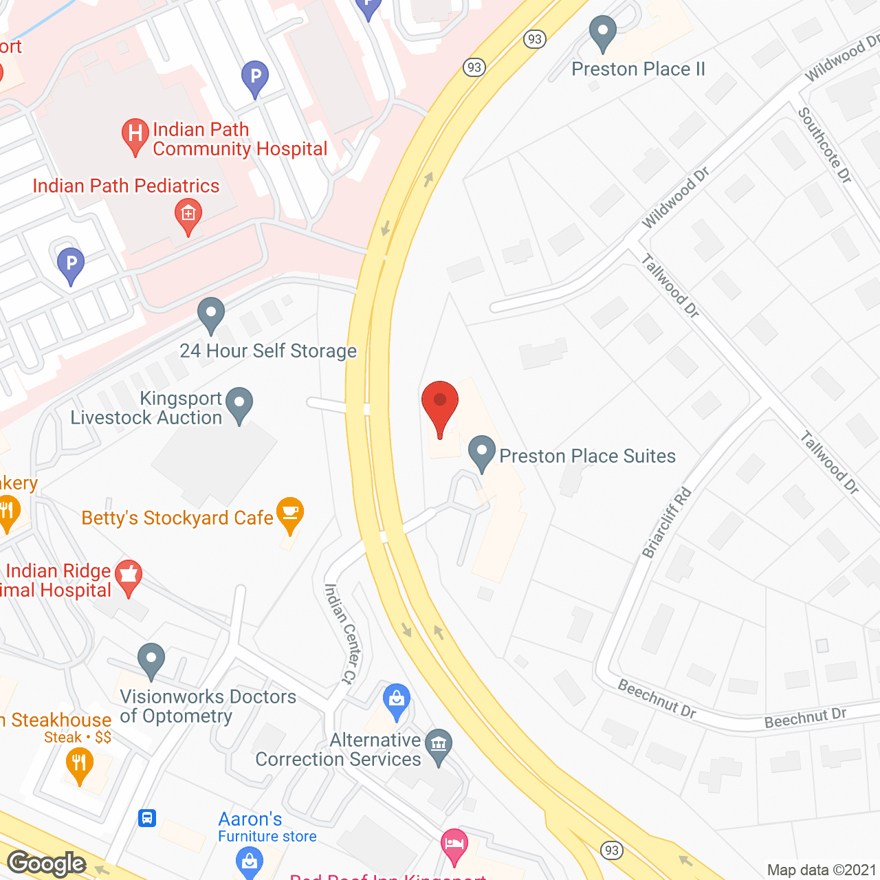 Preston Place Suites in google map