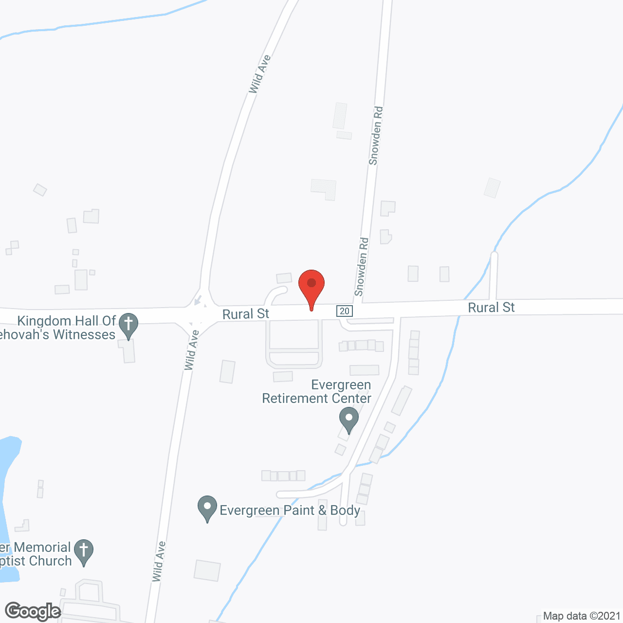 Evergreen Retirement Ctr in google map