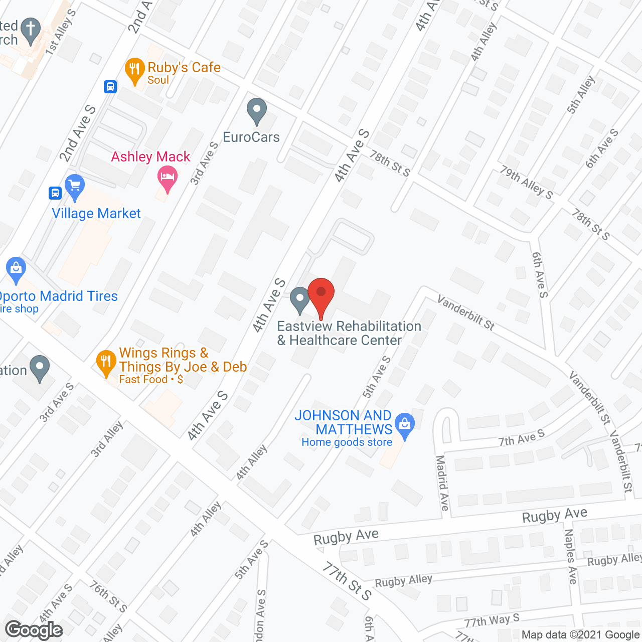 Eastview Rehab & Healthcare Center in google map